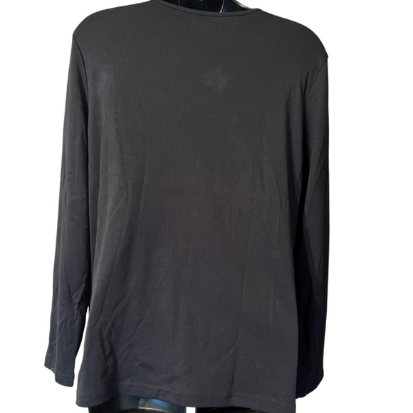 BLACK AND PURPLE LONG SLEEVE TSHIRT SIZE LARGE - Picture 2 of 8